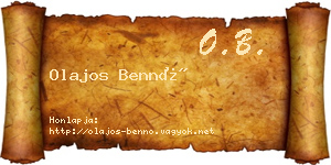 Olajos Bennó névjegykártya